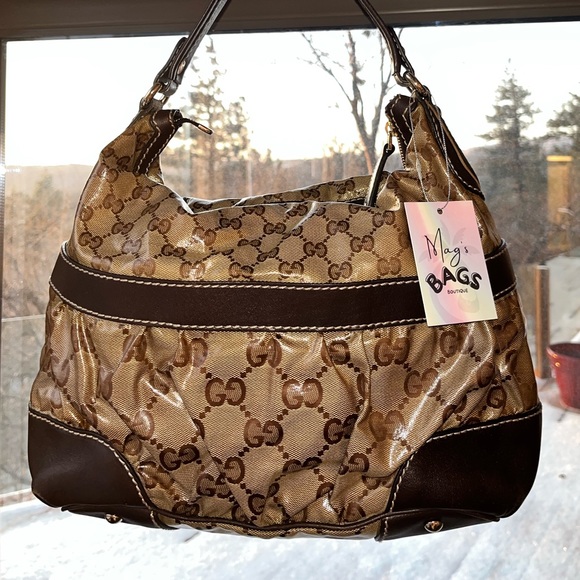 Gucci: Mixed Monogram GG Crystal Coated Hobo Shoulder Bag - Picture 4 of 17